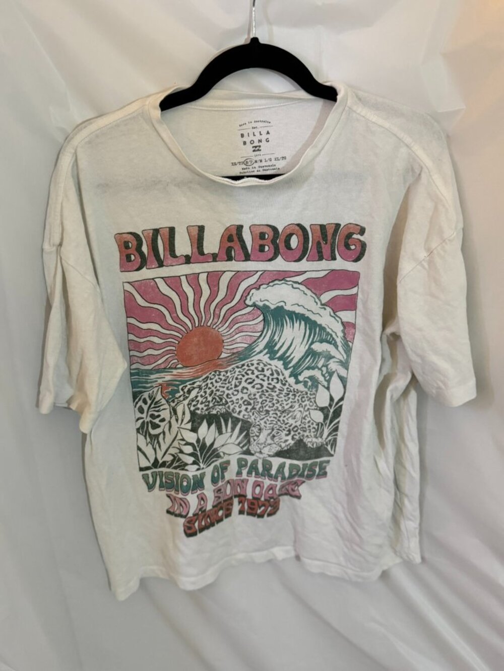VTG Billabong Vision of Paradise Graphic T-Shirt S